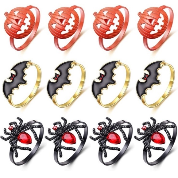 Halloween Napkin Rings Set of 12 - Picture 1 of 8